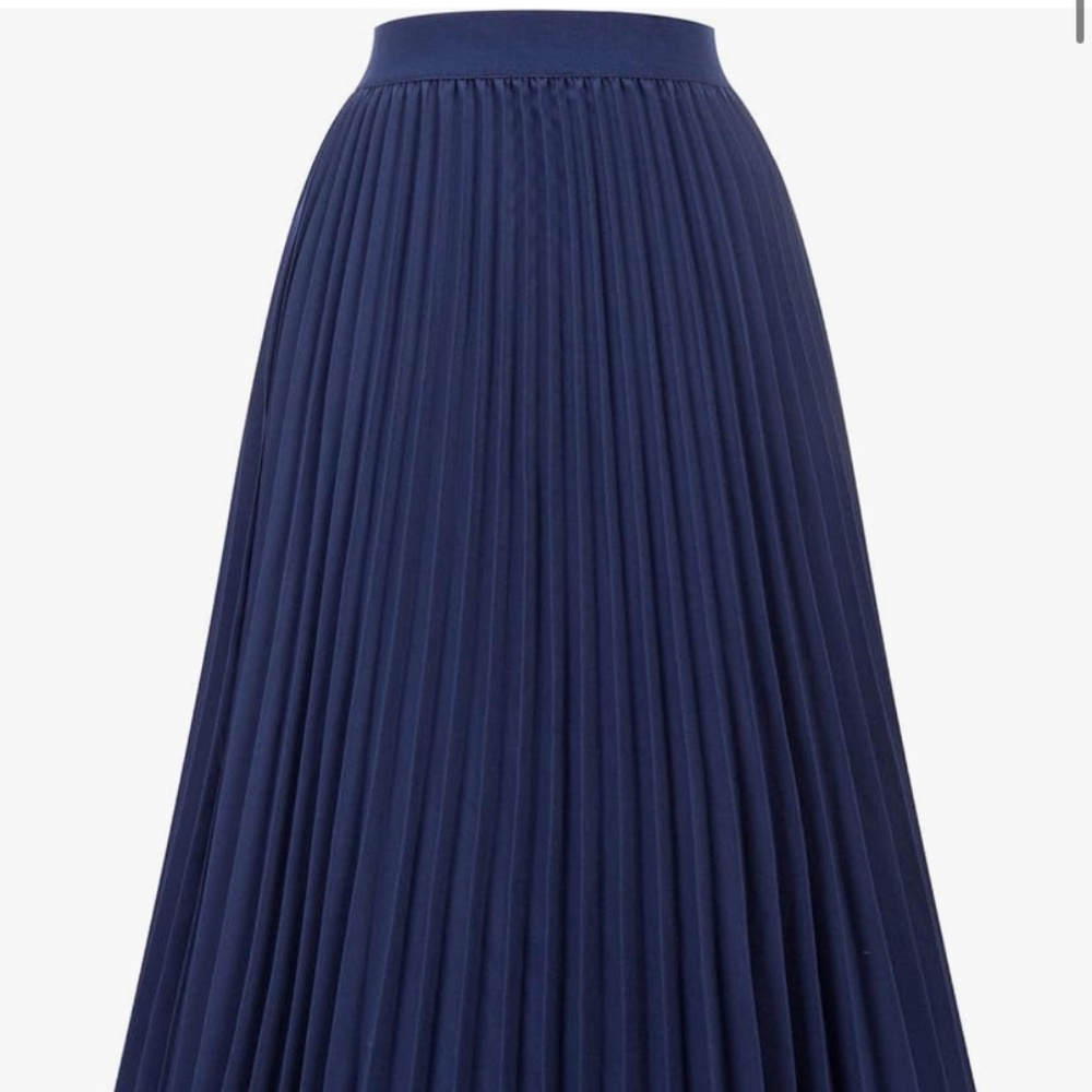 Navy Blue Pleated Skirt - NWT